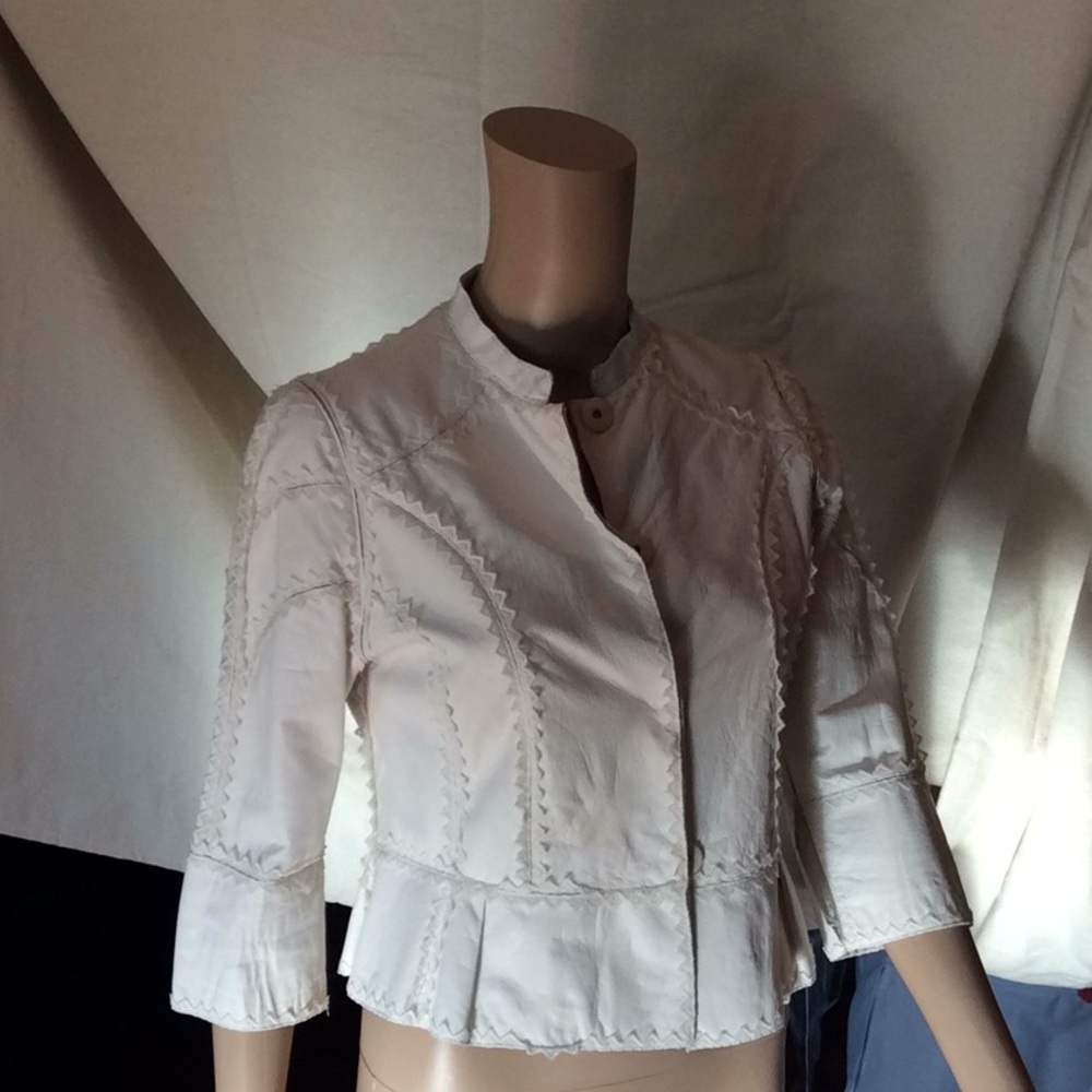 - J Mendel leather lace bespoke jacket